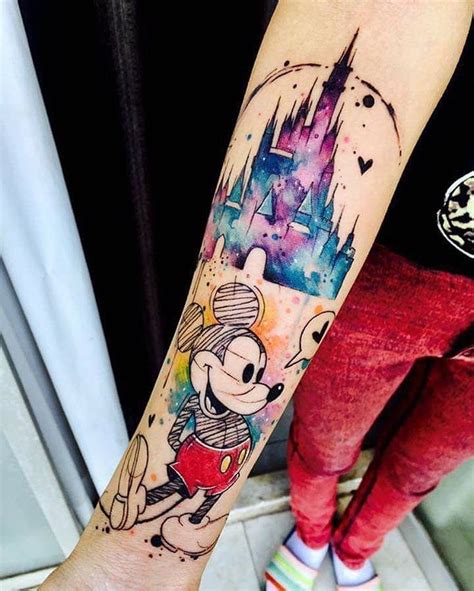 disney tattoos arm|disney mouse tattoos.